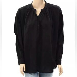 Nili Lotan Miles Black Tunic Top XS Small